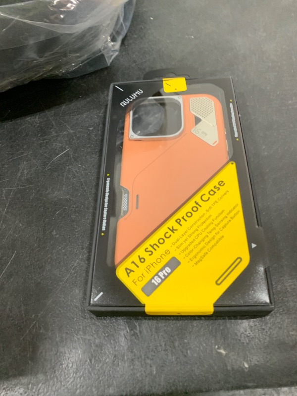 Photo 1 of Aulumu A16 Shockproof iPhone 16 Pro Case | Real Cooling | Aluminum Alloy Camera Frame | Multi-Layer Composite Protection - Yellowish-Brown