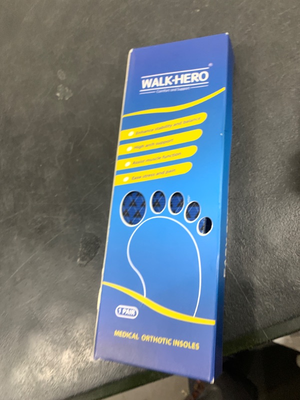 Photo 1 of Walkhero Arch Support Inserts - Plantar Fasciitis Insoles for Women and Men, Flat Foot Inserts to Relieve Foot Pain and Fatigue (Mens 5-5 1/2 | Womens 7-7 1/2 Gray)