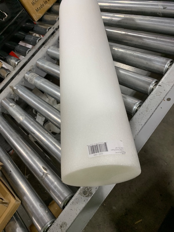 Photo 1 of CanDo White PE Foam Rollers for Exercise, Finess, Muscle Restoration, Massage Therapy, Sport Recovery and Physical Therapy for Home, Clinics, Professional Therapy Round 6" x 24"