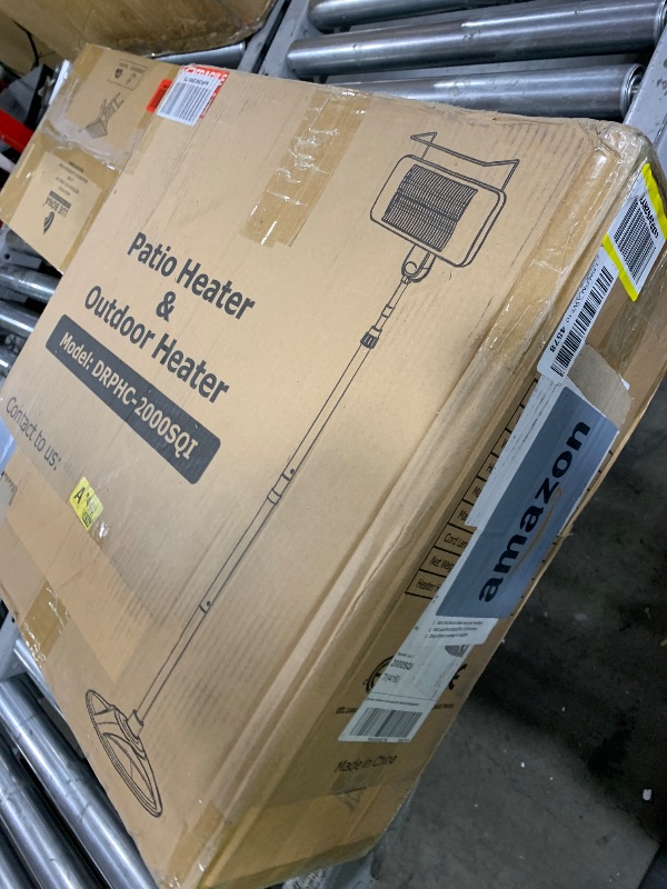 Photo 1 of BALKO Outdoor Heater, 12H Timer & 3 Heat Levels, IP54 Waterproof Garage Heater, 1500W Infrared Heating Covers 300Sq.ft, Tip-Over Protection,Towel Bracket,Remote, 83 Inch Patio Heaters for Outdoor Use