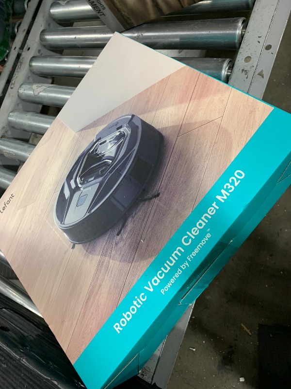 Photo 1 of Lefant M320 Robot Vacuum Cleaner, Carpet Detection, 6,000 Pa Suction, Low Noise, 800ml Visible Dustbin, 210 Mins Runtime, Self-Charging, Works with Alexa, Ideal for Hard Floor, Pet Hair, Black