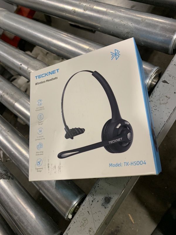 Photo 1 of TECKNET Bluetooth Headset, Wireless Headset with Noise Canceling Microphone for Trucker, On-Ear Bluetooth Headphone with Mute Mic for Work
