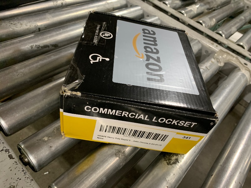 Photo 1 of HISAFE Storeroom Door Handle Heavy Duty Grade 2 Commercial Door Locks, Non-Handed, UL 3 Hour Fire Rated, ADA Compliant, Satin Chrome Finish 26D, 2-3/4''Backset, X-XG-ST-70