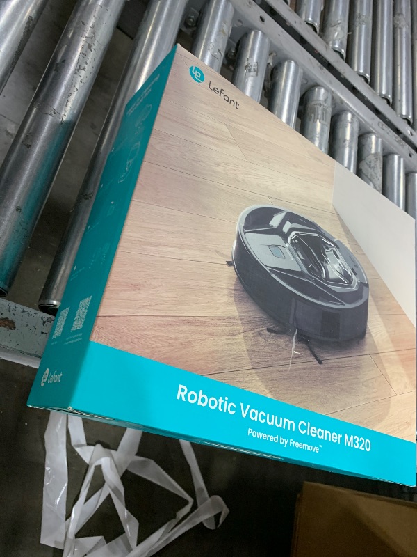Photo 1 of Lefant M320 Robot Vacuum Cleaner, Carpet Detection, 6,000 Pa Suction, Low Noise, 800ml Visible Dustbin, 210 Mins Runtime, Self-Charging, Works with Alexa, Ideal for Hard Floor, Pet Hair, Black
