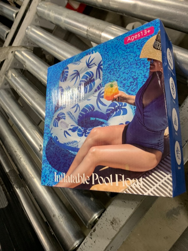 Photo 1 of [2025 New Model] Pool Floats - Inflatable Pool Floats with Cup Holders,Unibody Pool Lounger Float with Handle?Ideal Pool Toys for Pools,Beach,Lakes, Rivers,Water Party 2025 Beach Vacation Essentials