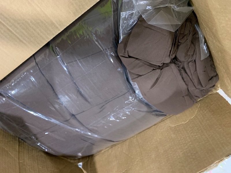 Photo 1 of HYLEORY All Season Queen Size Bed Comforter - Cooling Goose Down Alternative Quilted Duvet Insert with Corner Tabs - Winter Warm - Machine Washable - Brown