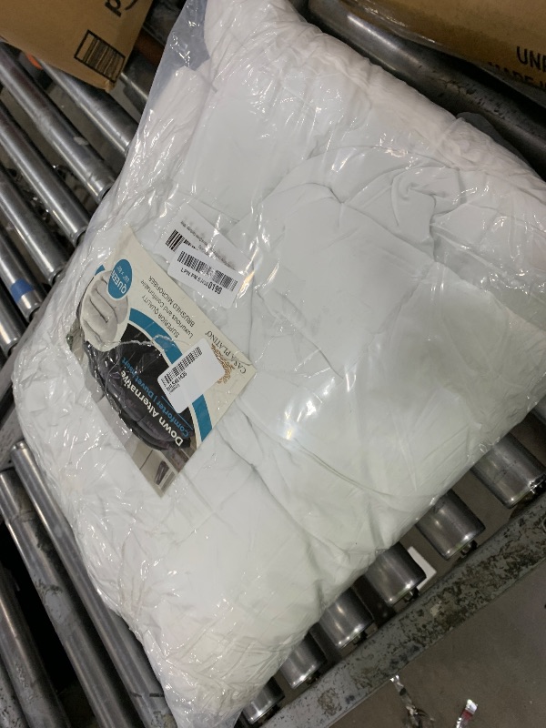 Photo 1 of Casa Platino Quilted Bedding Comforter Queen Size - Duvet Insert with 8 Tabs - Super Soft, Comfy & Cozy All Season Queen Size Comforter - Down Alternative Bed Comforters - 88"x88", White Comforters