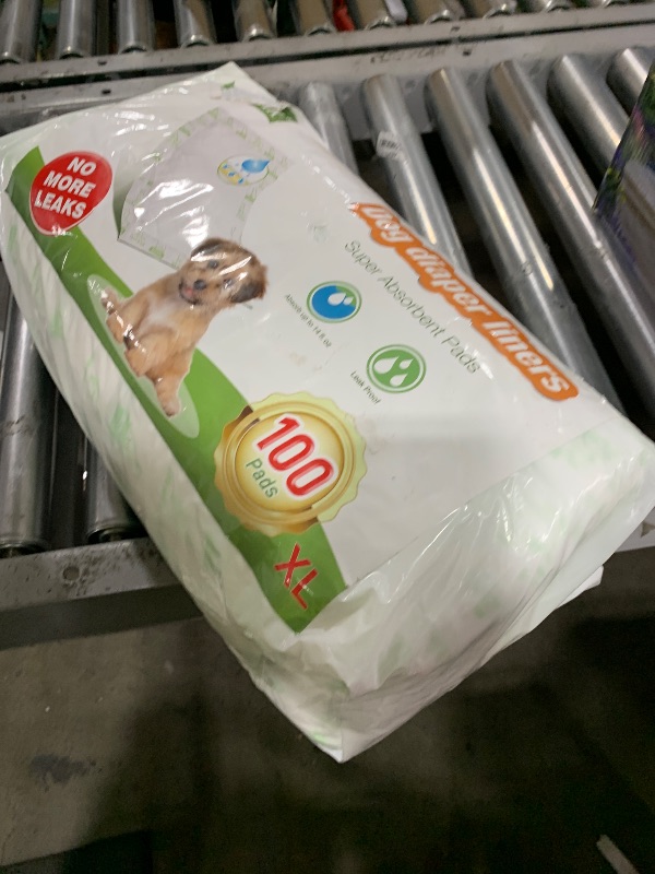 Photo 1 of Dog Diaper Liners 100ct Super Soft and Absorbent Dog Diaper Booster Pads for Male Dog Belly Bands or Female Dog Diapers(X-Large, 100pcs)