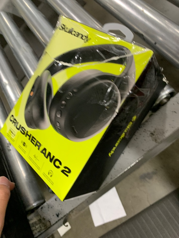 Photo 1 of Skullcandy Crusher ANC 2 Wireless Over-Ear Bluetooth Headphones with Multi-Sensory Bass and Charging Cable, Active Noise Cancelling, Up to 60 Hours Battery, Microphone for iPhone Android - True Black