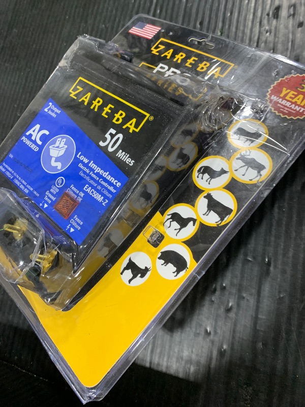 Photo 1 of Zareba EAC50M-Z AC-Powered Low-Impendence Electric Fence Charger - 50 Mile Electric Fence Energizer, Contain Animals and Keep Out Predators