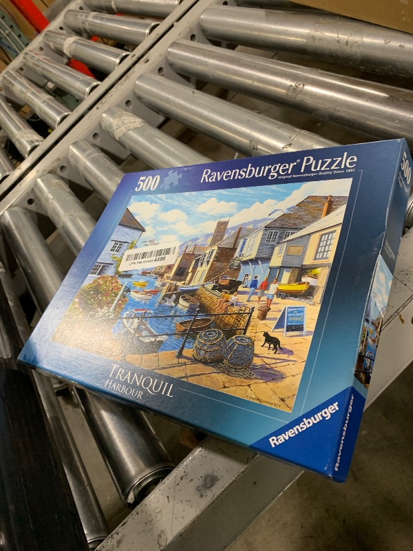 Photo 1 of Ravensburger - Tranquil Harbour - 500 Piece Jigsaw Puzzle - Stunning, Vivid Imagery of a Summer Coastal Harbor - Inspiring Scene - Ideal Gift - Frameable Art - Screen-Free Fun - Puzzles for Adults