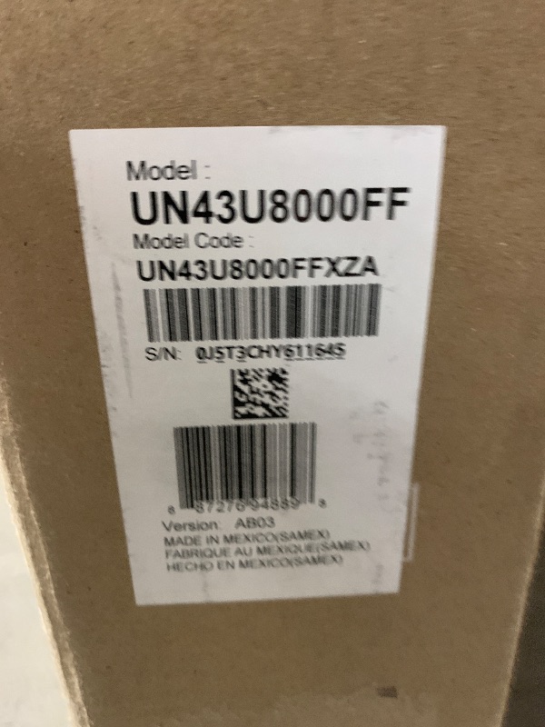 Photo 1 of Samsung 43-Inch Class Crystal UHD U8000F 4K Smart TV (2025 Model) Endless Free Content, Crystal Processor 4K, MetalStream Design, Knox Security, Alexa Built-in