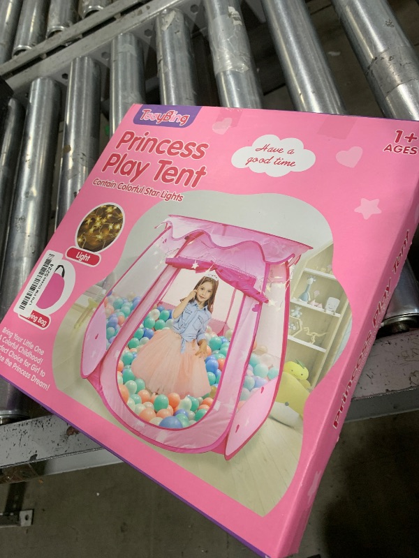 Photo 1 of TooyBing Pop Up Princess Tent with Star Light, Toys for 1 2 3 Year Old Girl Birthday Gift, Ball Pit for Baby 12-18 Month, Foldable Kids Play Tent for Toddler 1-3, One Year Old Girl Toy Indoor Outdoor