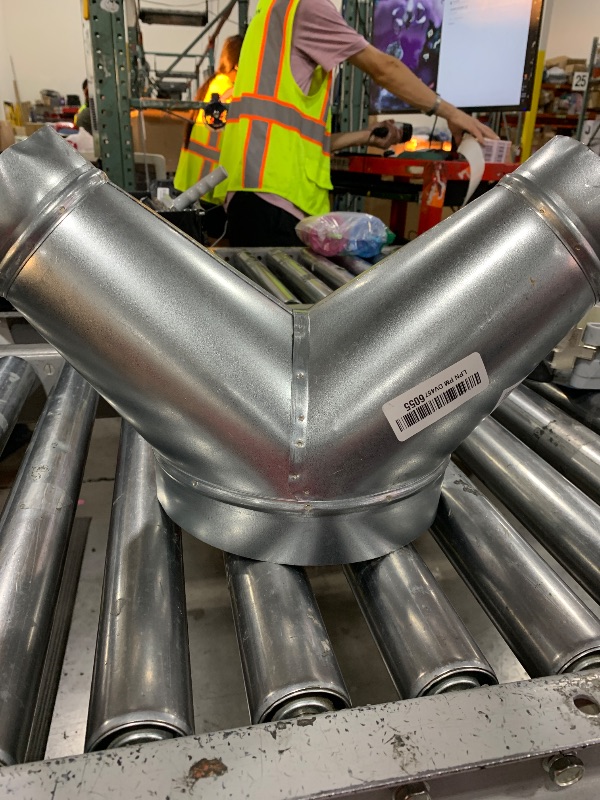 Photo 1 of 8" inch to 4" inch Branches Y-Shape Ducting Splitter - 45 Degree Galvanized Steel 3-Way Dust Collection Fitting - Branches for Exhaust Fan - Ducting Adapter - Duct Hose Connector