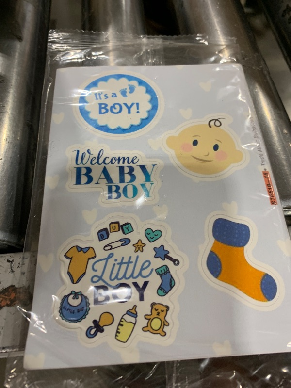 Photo 1 of BulbaCraft 100Pcs Boy Stickers for Shower, Newborn Stickers, Shower Favors for Boys, Elephant Decals, Gifts for Women & Men