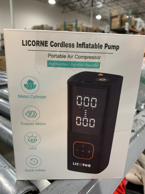 Photo 1 of Tire Inflator Portable Air Compressor, 5X Faster Portable Air Pump for Car Tires with Powerful Battery, 180PSI Cordless Air Pump with Digital Pressure Gauge for Cars, Bike & Motorcycle Tires, Ball