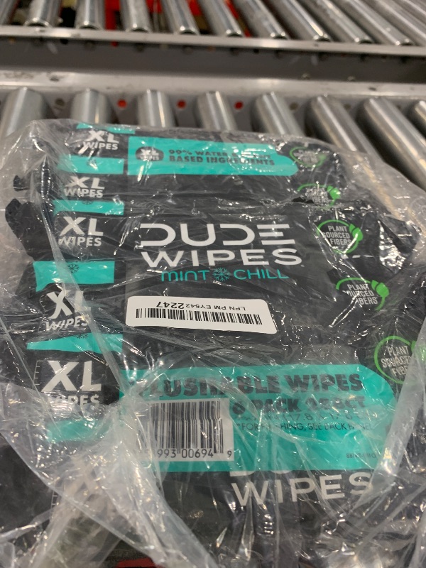 Photo 1 of DUDE Wipes - Flushable Wipes - 6 Pack, 288 Count - Mint Chill - Vitamin-E, Aloe, Eucalyptus & Tea Tree Oils - Septic and Sewer Safe