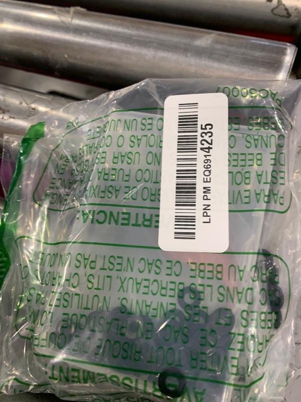 Photo 1 of #6 (100 Pack) Stainless Steel Flat Washers, 3/8" OD, Black Oxide Metal Washers for Screws and Bolts