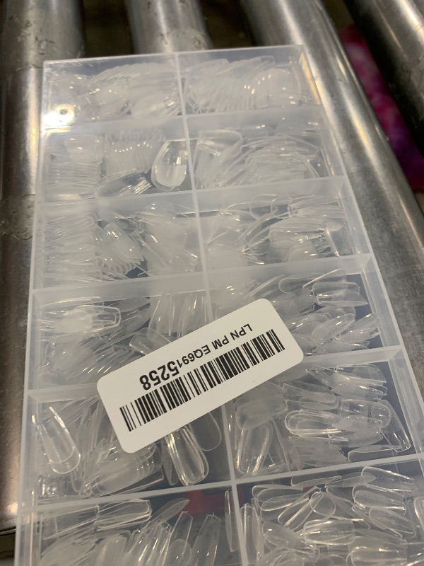Photo 1 of UNA GELLA Short Coffin Nails Tips, 504pcs No c Curve short Coffin Gel Press On Nails Pre Etched For Women Acrylic Nail Extension Full Cover Home Salon 12 Sizes