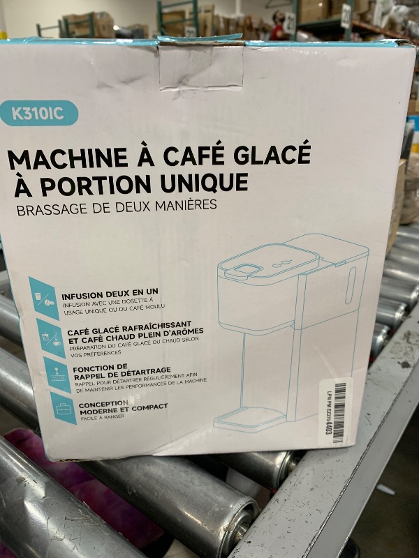 Photo 1 of Tastyle Mini Hot and Iced Coffee Maker Single Serve, for K Cup and Ground, 6 to 14 Oz Brew Sizes, with Recipe Book, for Home, Travel, RV, Office and Dorm, Violet