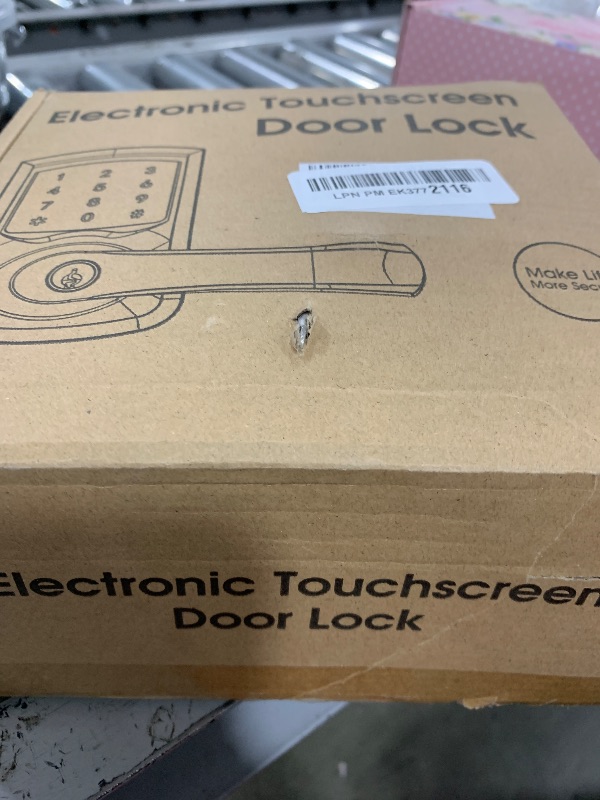 Photo 1 of HIDALIFE Keyless Entry Door Lock with Keypad and Handle for Front Doors, Touchscreen Deadbolt, Anti-peep Password, Auto-Locking, Matte Black