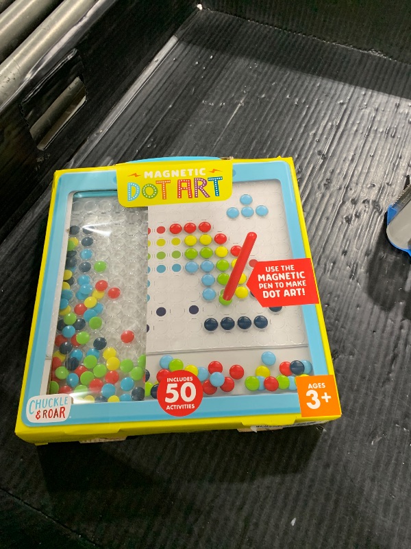 Photo 1 of Chuckle & Roar - Magnetic Dot Art Designer - Kids Color by Number Toy - Mess Free Stencil Art for preschoolers - Magnetic Pen and Stencils Included
