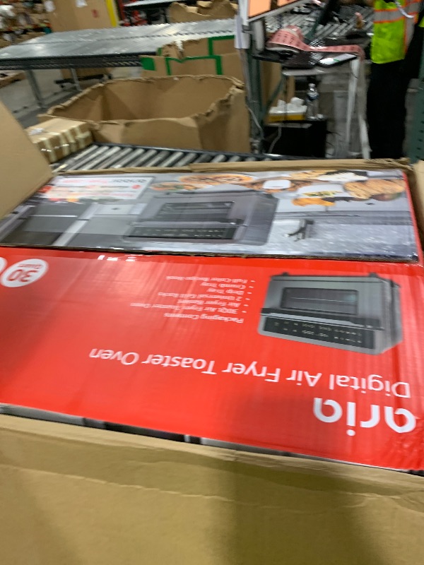 Photo 1 of Aria 30 Qt. Touchscreen Toaster Oven with Recipe Book, Brushed Stainless Steel
