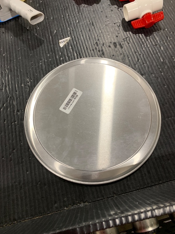 Photo 1 of American Metalcraft TP12 TP Series 18-Gauge Aluminum Standard Weight Wide Rim Pizza Pan, 12-Inch