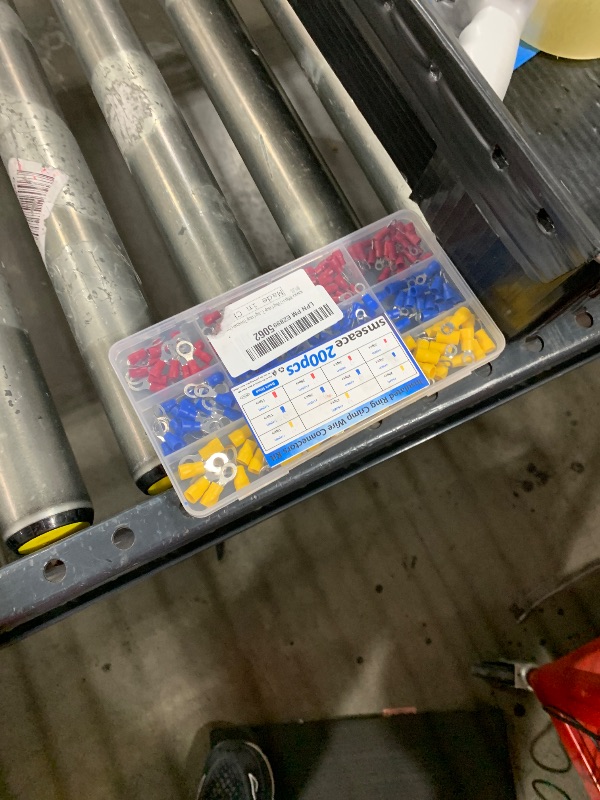 Photo 1 of smseace 200pcs Ring Terminals 12-Sizes(M3/M4/M5/M6) Insulated Ring Connectors 22-16/16-14/12-10AWG Electrical Crimp Terminal Connector Assortment Kit