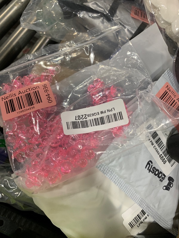 Photo 1 of XINHUIDALSQ 150 Mini Acrylic Pacifiers for Baby Shower Game, 0.86 Inch Bulk Chupones para Gender Reveal Party Favors Table Decoration (Pink)