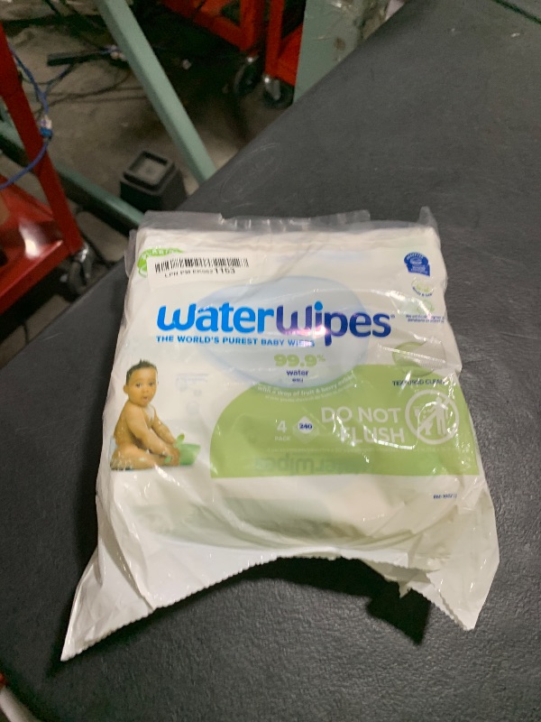 Photo 1 of WaterWipes Plastic-Free Textured Clean, Toddler & Baby Wipes, 99.9% Water Based Wipes, Unscented & Hypoallergenic for Sensitive Skin, 60 Count (Pack of 4), Packaging May Vary