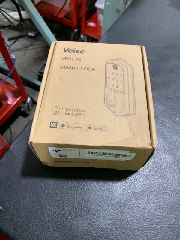 Photo 1 of Veise VE017G Wi-Fi Keyless Entry Door Lock with Fingerprint, App Remote Control, Smart Locks for Front Door, Electronic Keypad Deadbolt, Auto Locking, Waterproof, Easy to Install, Satin Nickel