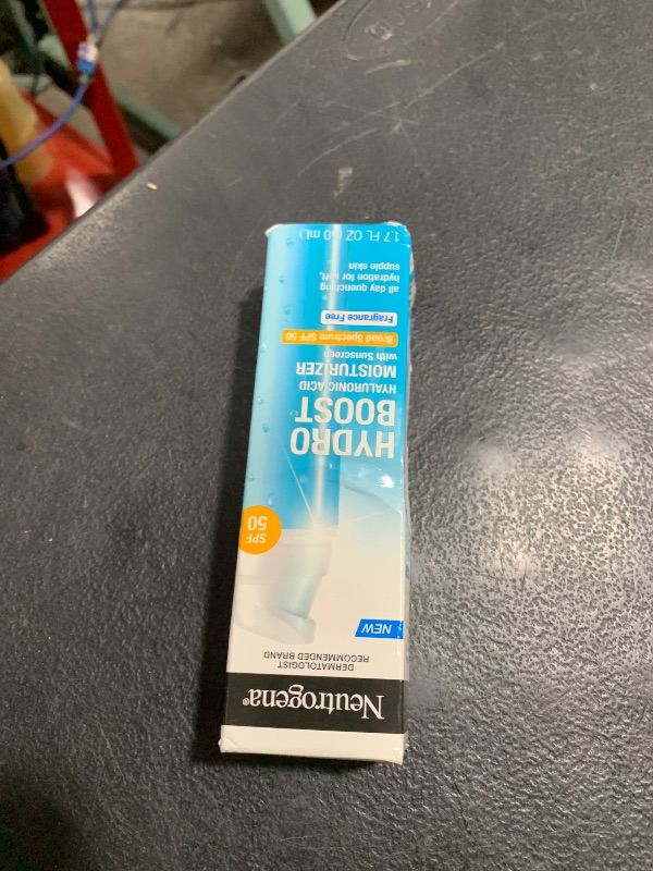 Photo 1 of Neutrogena Hydro Boost Hyaluronic Acid Face Moisturizer with Sunscreen, Broad Spectrum SPF 50, Fragrance Free Facial Moisturizer to Hydrate & Soothe Dry Skin, 1.7 fl. oz