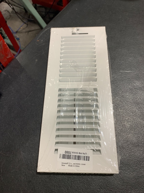 Photo 1 of 12 x 4 Inch [Duct Opening] Air Vent Covers for Wall or Ceiling - High Airflow 2 Way Steel Ventilation - Adjustable Wall/Ceiling Register, 13-3/4 Inch x 5-3/4 Inch [Overall Dimensions]