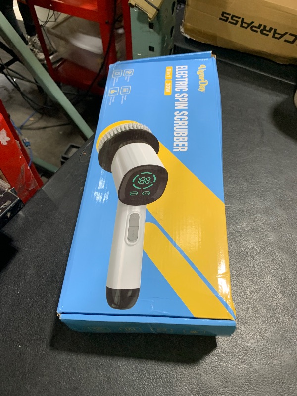 Photo 1 of Electric Spin Scrubber for Cleaning Bathroom: Cordless Cleaning Brush, Power Scrubber with 2 Speeds Shower Cleaner Brush Electric for Tub Tile Floor