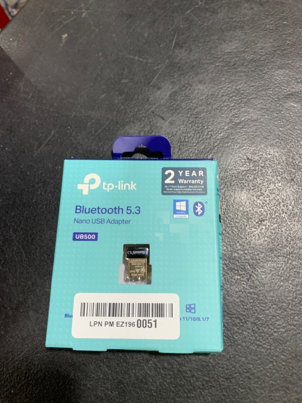 Photo 1 of TP-Link USB Bluetooth Adapter for PC, Bluetooth 5.0/5.3 Dongle Receiver, Plug and Play, Nano Design, EDR & BLE, Supports Windows 11/10/8.1/7 for Desktop, Laptop, PS5/PS4/Xbox Controller (UB500)