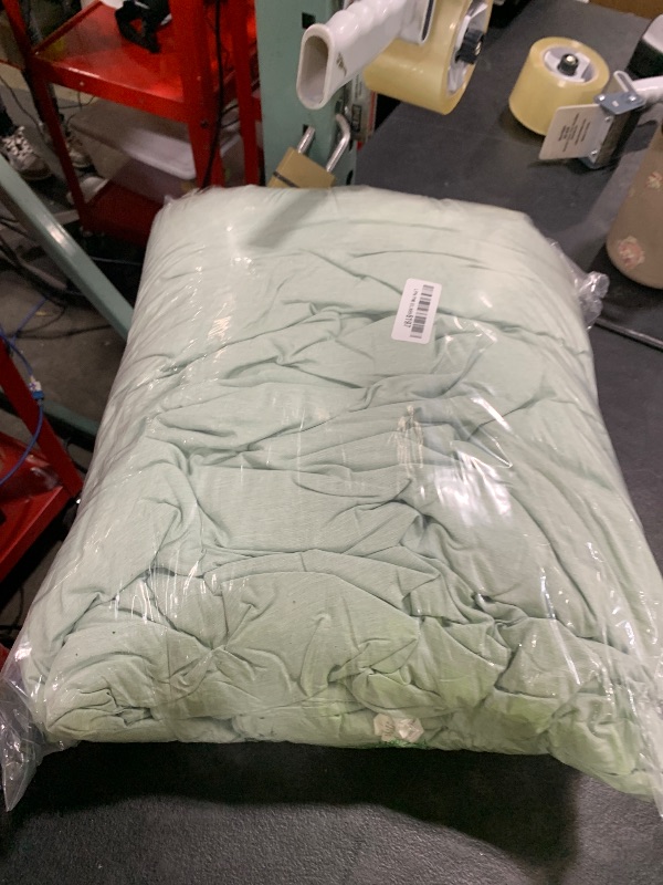 Photo 1 of Bedsure Queen Comforter Set - Sage Green Comforter Queen Size, Soft Bedding for All Seasons, Cationic Dyed Bedding Set, 3 Pieces, 1 Comforter (90"x90") and 2 Pillow Shams (20"x26"+2")