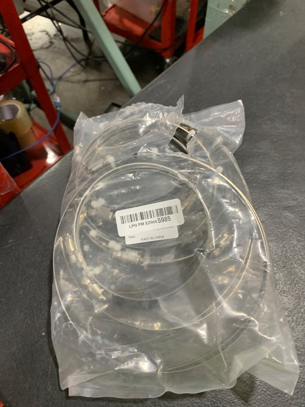 Photo 1 of OURU 10Pack 12inch Hose Clamp,Stainless Steel Large Hose Clamps Adjustable from 11-1/2"-12-1/4"/290-310mm,Metal Worm Drive Gear Duct Clamp for Air Ducting,Dryer Vent Hose,Fuel Line,Plumbing,Automotive