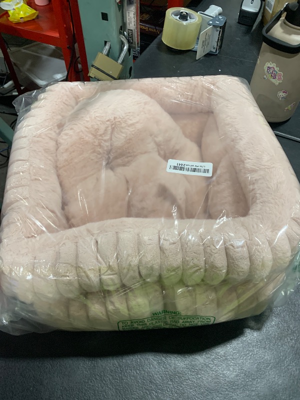 Photo 1 of BALANCE Cat Bed Kitten Bed, Washable Round Cat Beds for Indoor Cats,Super Soft Plush Faux Fur Pet Bed for Puppy and Kitten with Anti-Slip Bottom