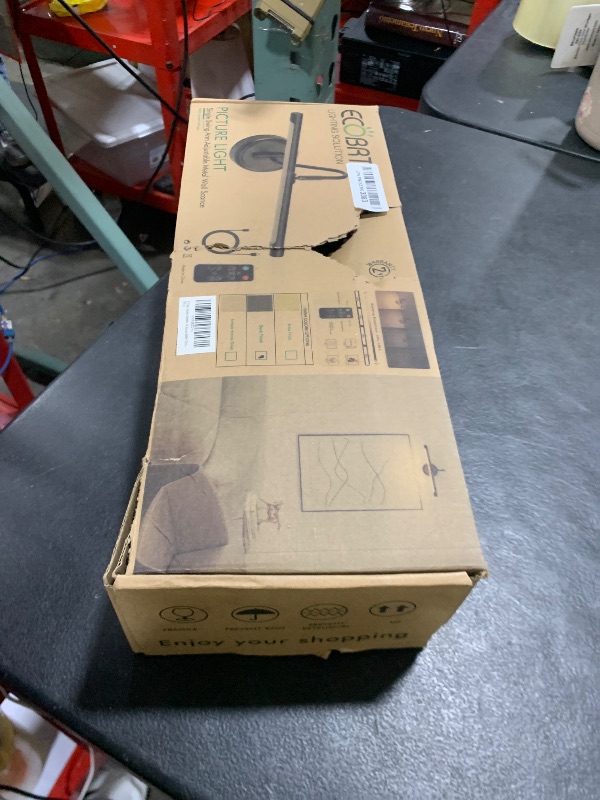 Photo 1 of ECOBRT Wireless Dimmable Picture Light with Controller, 5000mAh Rechargeable Battery, Black Wall Lamp for Artwork, Gallery, Paintings, and Portraits
