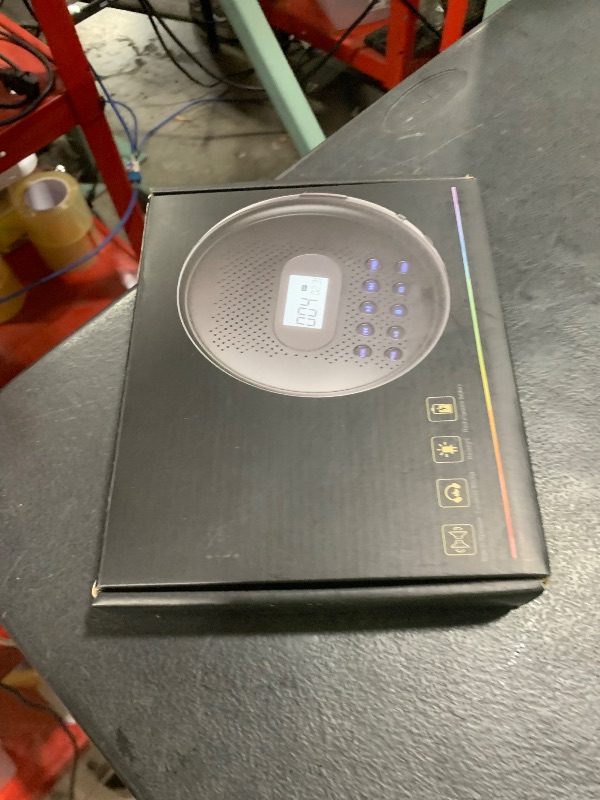 Photo 1 of ARAFUNA Portable CD Player with Dual Stereo Speakers, Rechargeable Compact CD Player for Car with Anti-Skip Protection, Headphones and AUX Cable