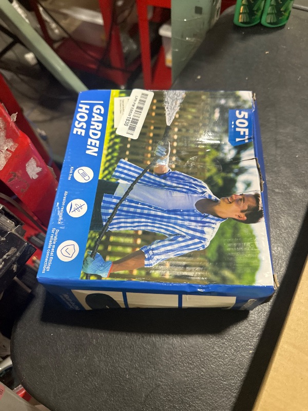 Photo 1 of Toolasin Garden Hose 50ft, Non-Expanding, Lightweight, Leak-Proof Metal interface, No-Knots, Portable, Wear-Resistant, Sturdy, Flexible, 3/4GHT, Water Hose for Yard, Garden