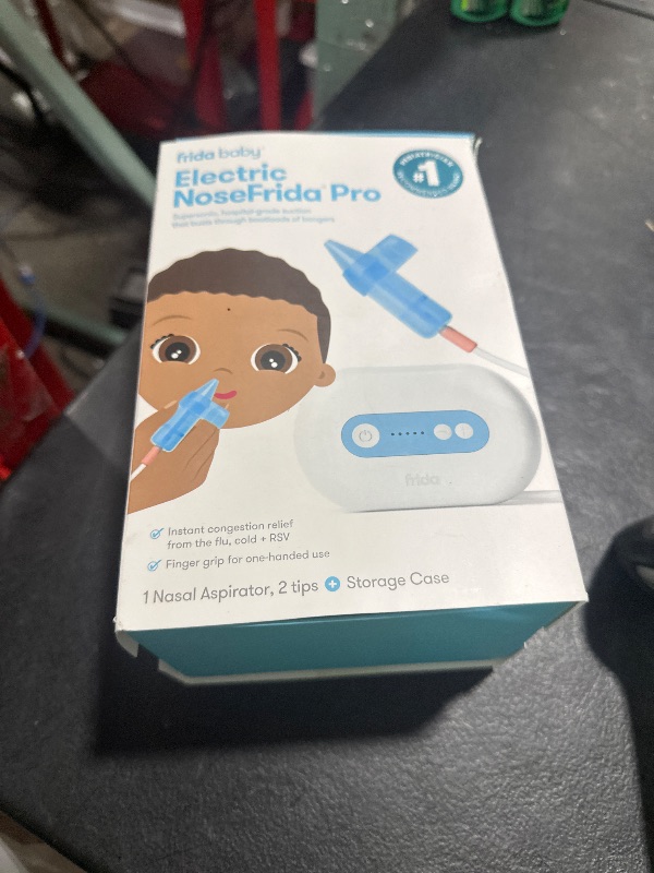 Photo 1 of Frida Baby Electric NoseFrida Pro Nasal Aspirator for Baby, Hospital Grade Suction, Nose Sucker for Baby & Toddler, Nasal Aspirator for Congestion Relief, 5 Suction Levels, 2 Tips, Cordless with Case