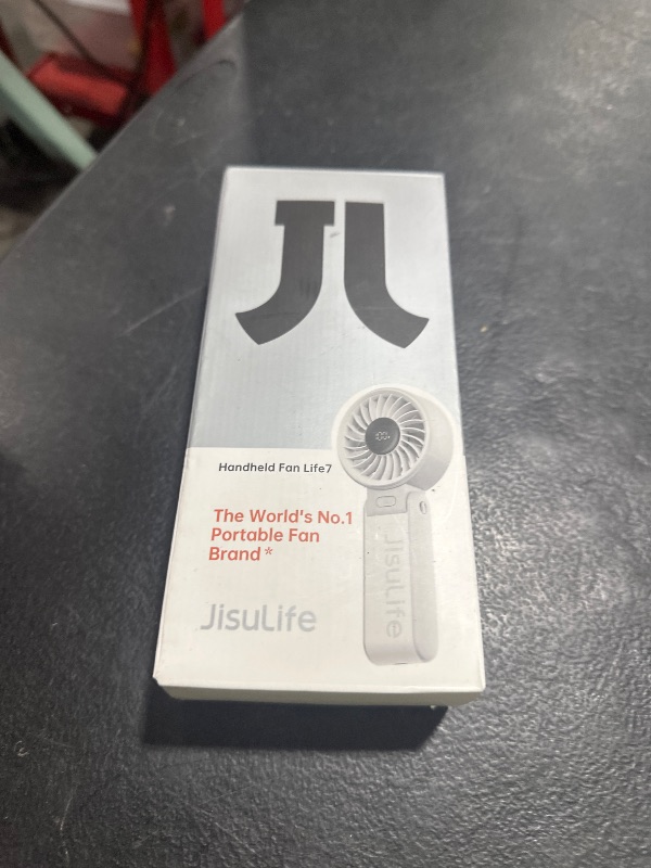Photo 1 of JISULIFE Handheld Fan Life7 – Ultimate Flexibility: High-Power Motor, LED Display, 19.5 Hrs Cooling, 5000mAh Rechargeable, 5-Speed, Foldable Design, 3-IN-1 Portable Fan for Travel Cruise Beach(Black)