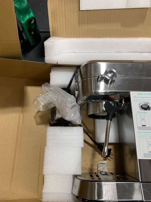 Photo 1 of CASABREWS CM5418 Espresso Machine 20 Bar, Compact Espresso Maker with Steam Milk Frother, Stainless Steel Coffee Machine with 34oz Removable Water Tank for Cappuccino, Latte, Silver