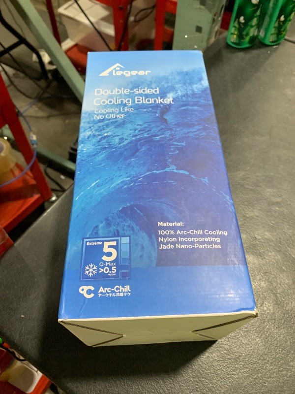 Photo 1 of Elegear Revolutionary Cooling Blanket King, Absorbs Heat to Keep Body Cool for Night Sweats, Double Sided Arc-Chill 3.0 Cool Fiber Q-Max>0.5, Lightweight Summer Cold Blankets Sleeping 90“ x 108”