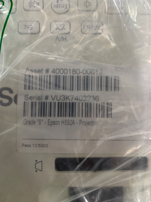 Photo 1 of Epson V11H692020 LCD Projector, PowerLite X27,White (Renewed)
