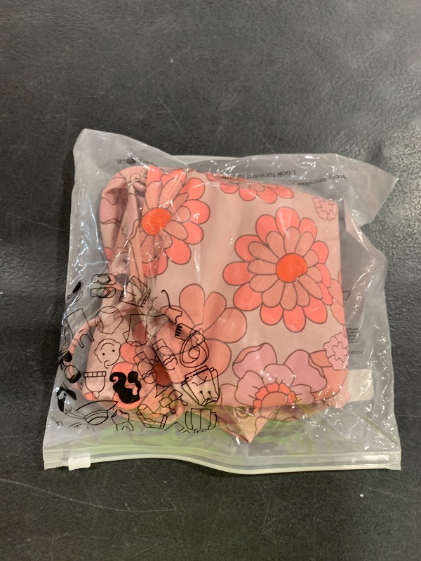 Photo 1 of Zando Girls' Swimsuits Size 7 One Piece Swimsuits Quick Dry Beach Bathing Suits Sleeveless Swimwear A Orange Pink Flower 7-8 Years
