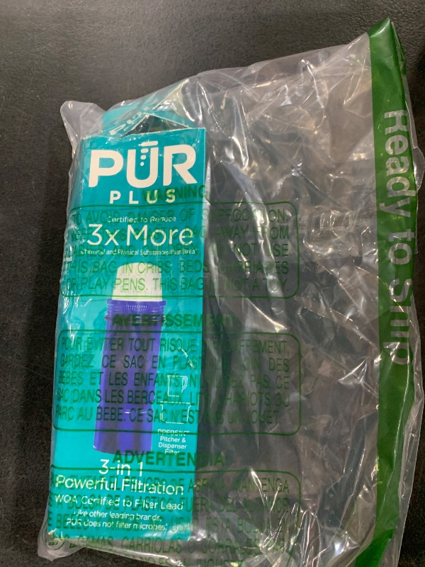 Photo 1 of PUR PLUS Lead Reducing Water Pitcher and Dispenser Replacement Filter 1-Pack, NSF and WQA Certified – Compatible with all PUR brand Pitchers and Dispensers, Blue, PPF951K1