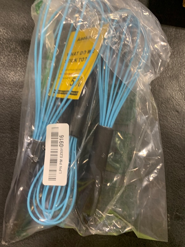 Photo 1 of Anaeat Silicone Balloon Whisk, Perfect for Non-Stick Cookware, Milk and Egg Beater Blender, Heat Resistant Kitchen Whisks for Whisking, Cooking, Baking, Beating, Frothing & Stirring (Blue)